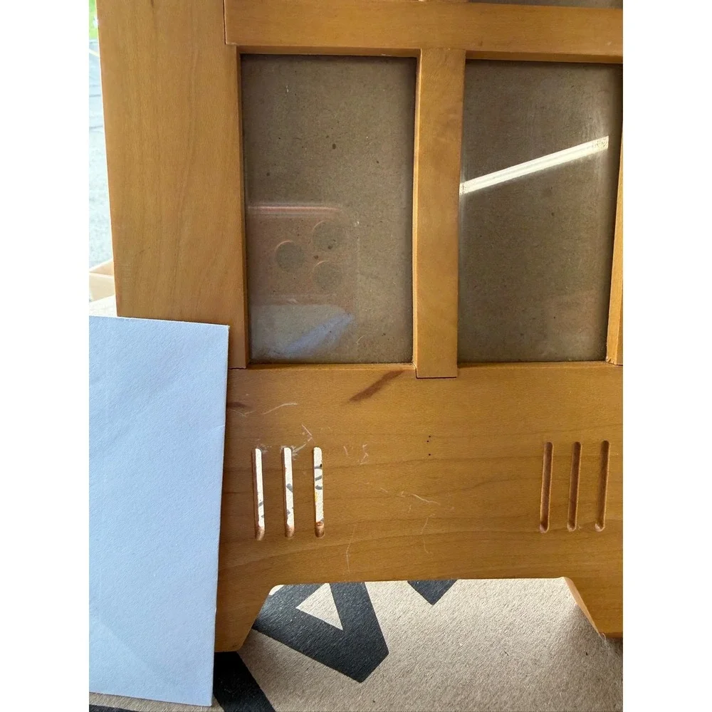 Wooden Multi-Photo Frame Tabletop Display - Holds Multiple Photos